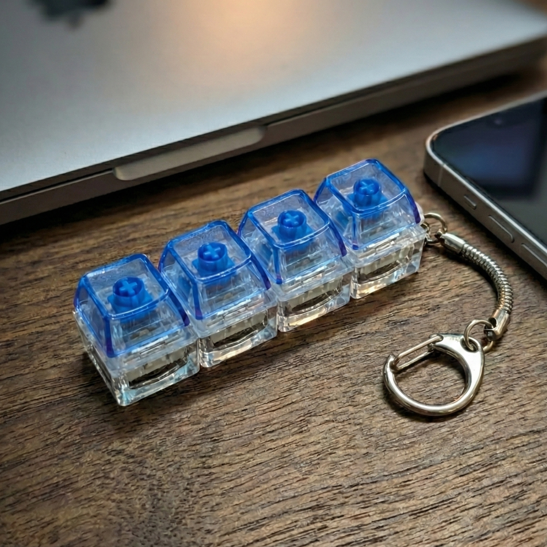 Stress Relief Keyboard Fidget Keychain