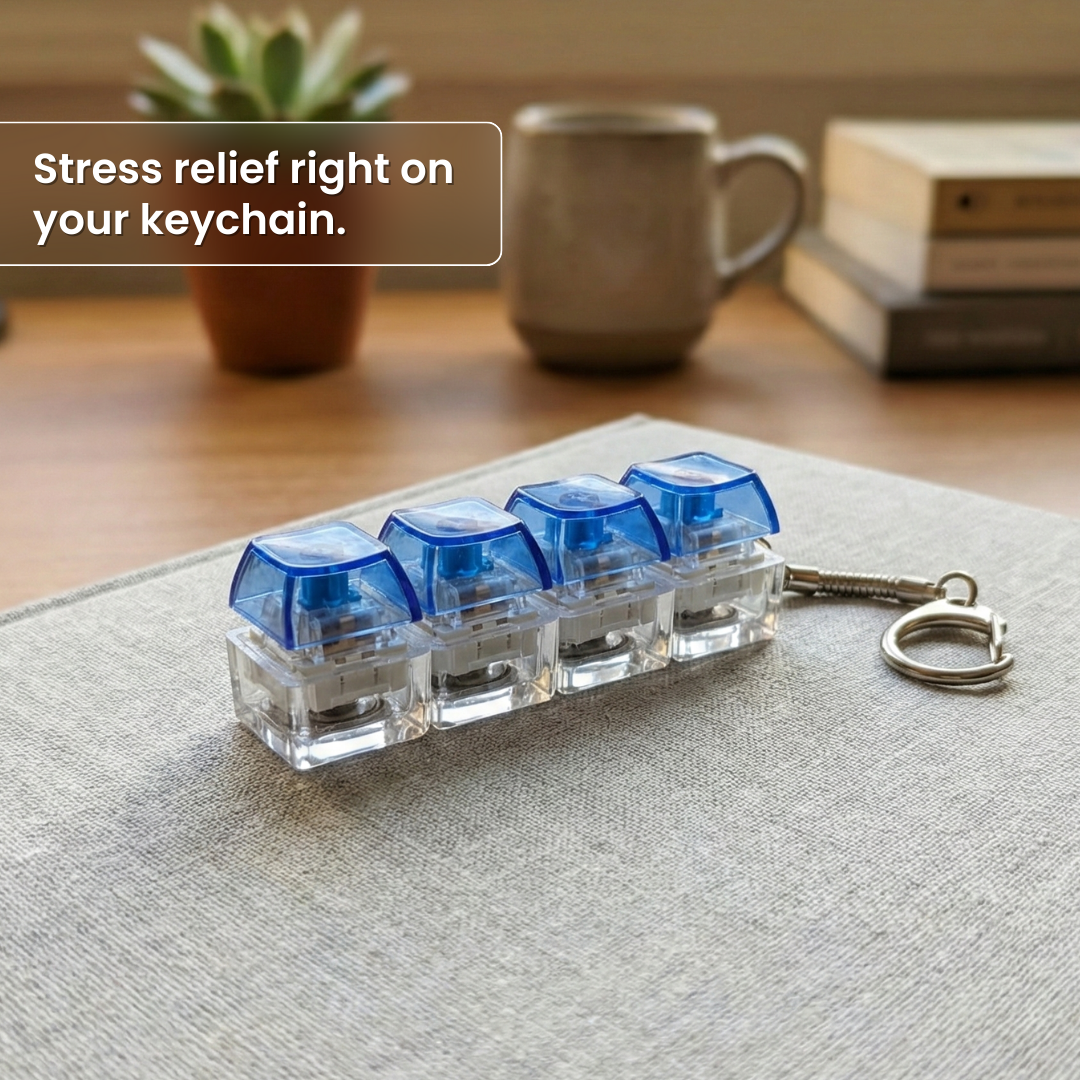 Stress Relief Keyboard Fidget Keychain