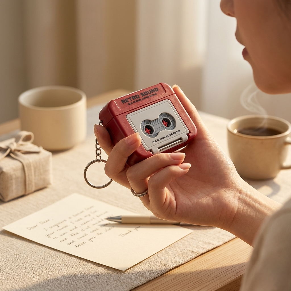 Voice Recorder Retro Radio Keychain