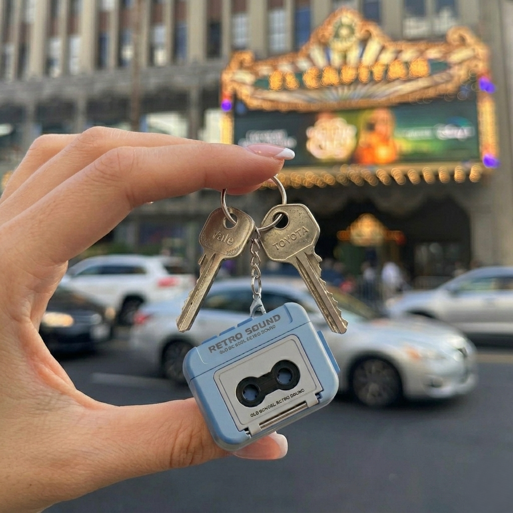 Voice Recorder Retro Radio Keychain