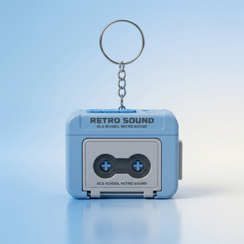 Voice Recorder Retro Radio Keychain