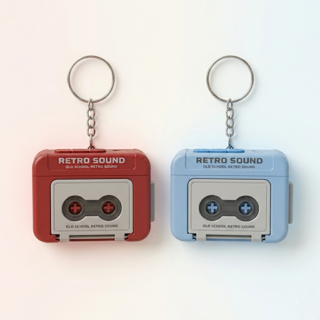 Voice Recorder Retro Radio Keychain