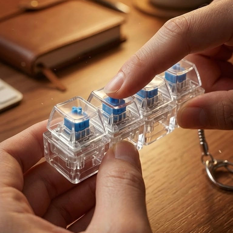 Stress Relief Keyboard Fidget Keychain