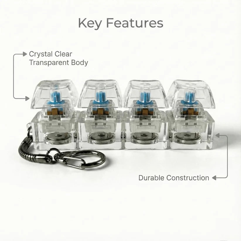 Stress Relief Keyboard Fidget Keychain